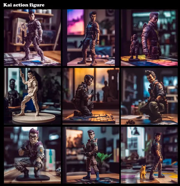 Character figures: AI visualizations
