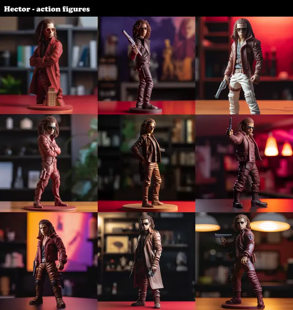 Character figures: AI visualizations