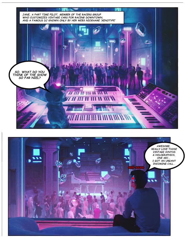Animated comic pages, page 7